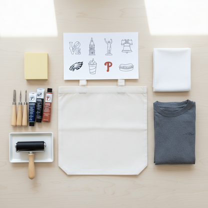 Block Printing Tote Workshop (City Stamp or Botanical Stamp)