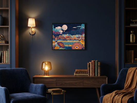 Philadelphia Boathouse, Open Edition Print by Jedidiah Studio