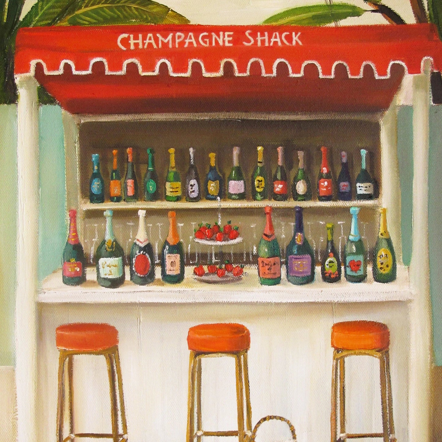Champagne Shack; Open Edition Print by Janet Hill