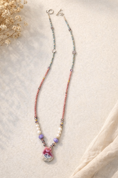 Tiantian Li- Hand made necklace (sterling silver and mix gem stone)