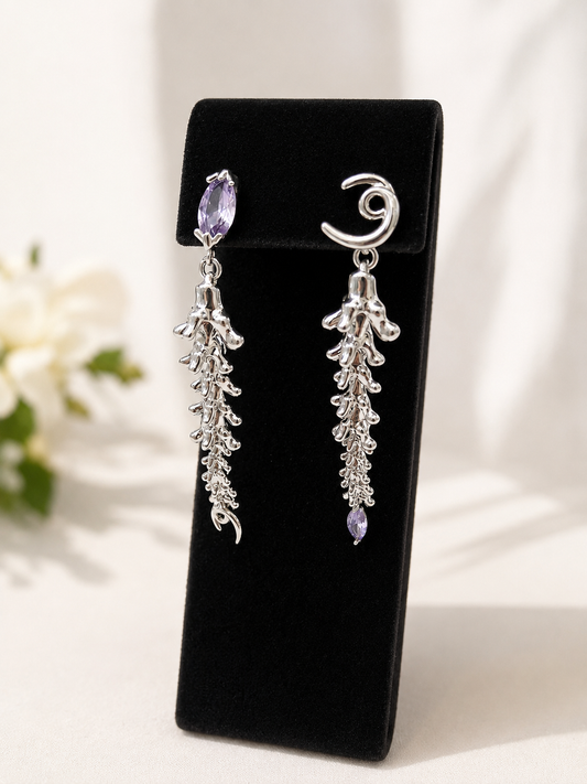 Wisteria & Moon Purple Zircon Earring