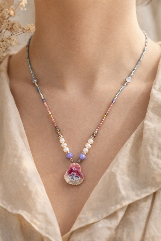 Tiantian Li- Hand made necklace (sterling silver and mix gem stone)