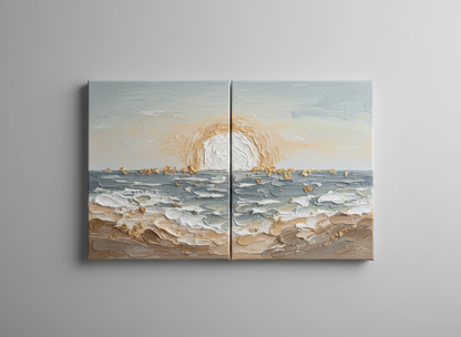 Texture Painting Date Night (Two Mini Panels or One Shared Canvas)