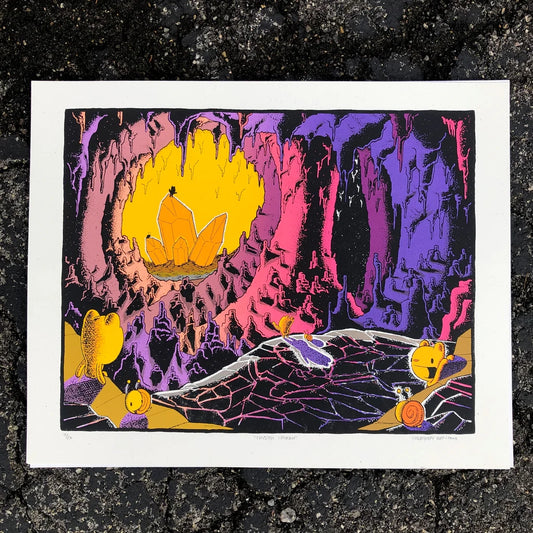 Crystal Caverns, Screen Print by everyday balloons