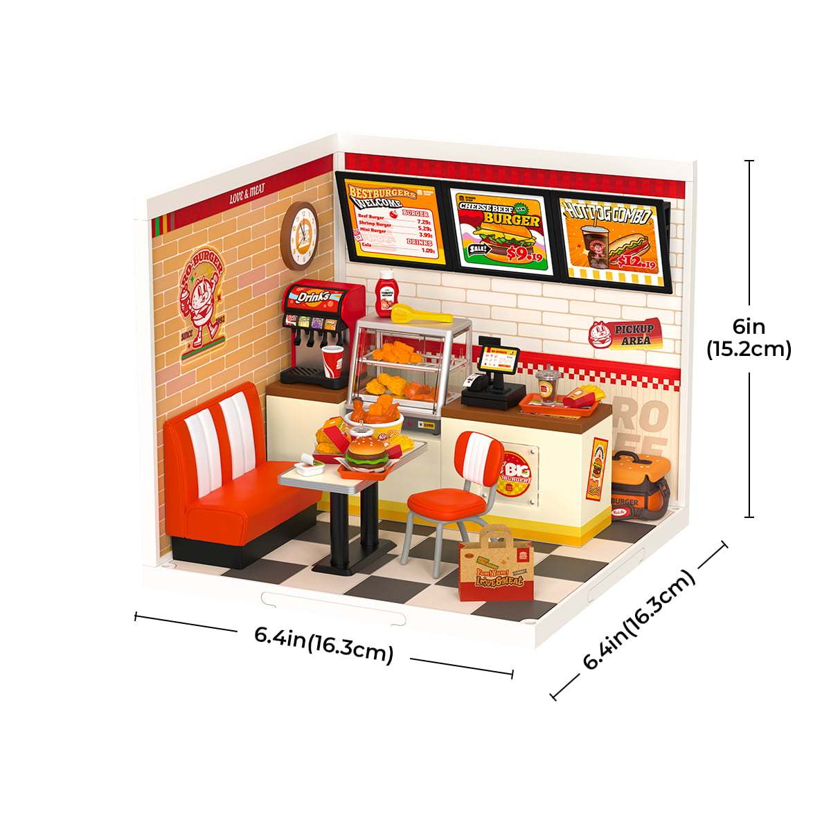 DIY Miniature House Kit - Yum Yum Burgers DW010