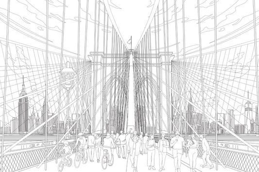 Mega Asellia: Brooklyn Bridge at Blue Hour-Pre order
