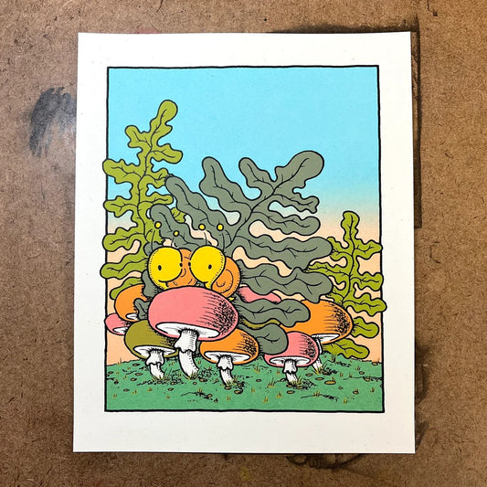 Fungi & Ferns, Screen Print by everyday balloons