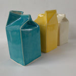 Ceramic Milk Carton Vases