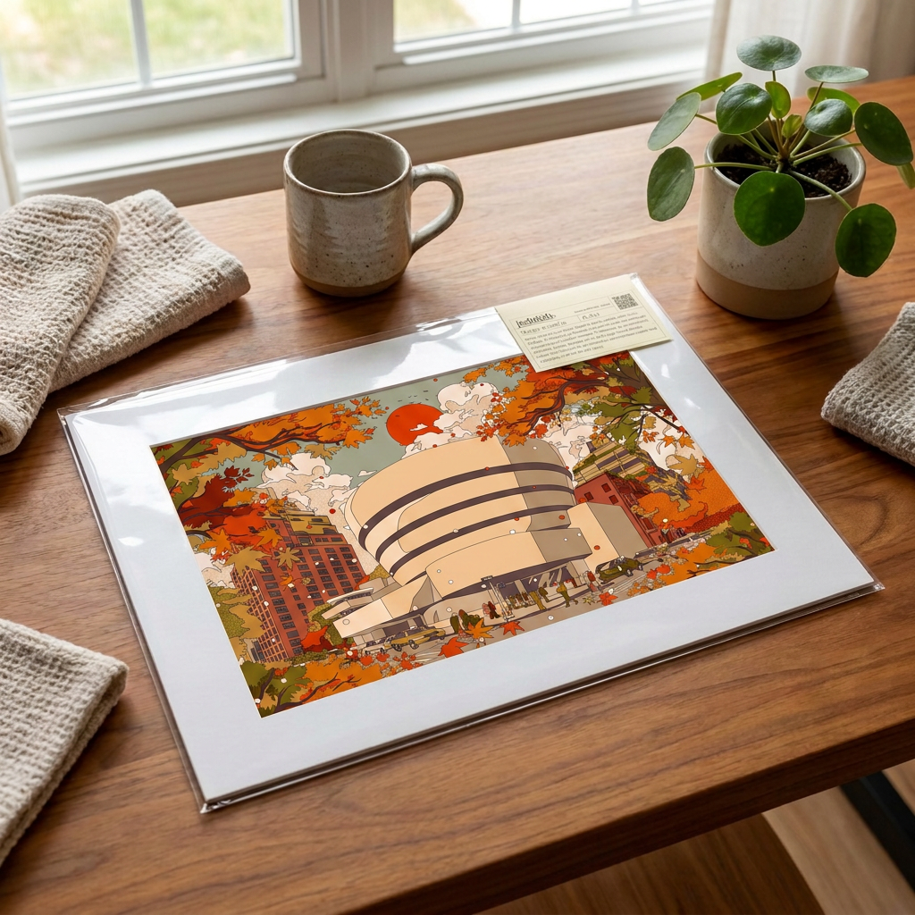 Guggenheim Art Museum Art Print by Mega Asellia | Fine Art Giclée | Matted & Framed Options (Copy)