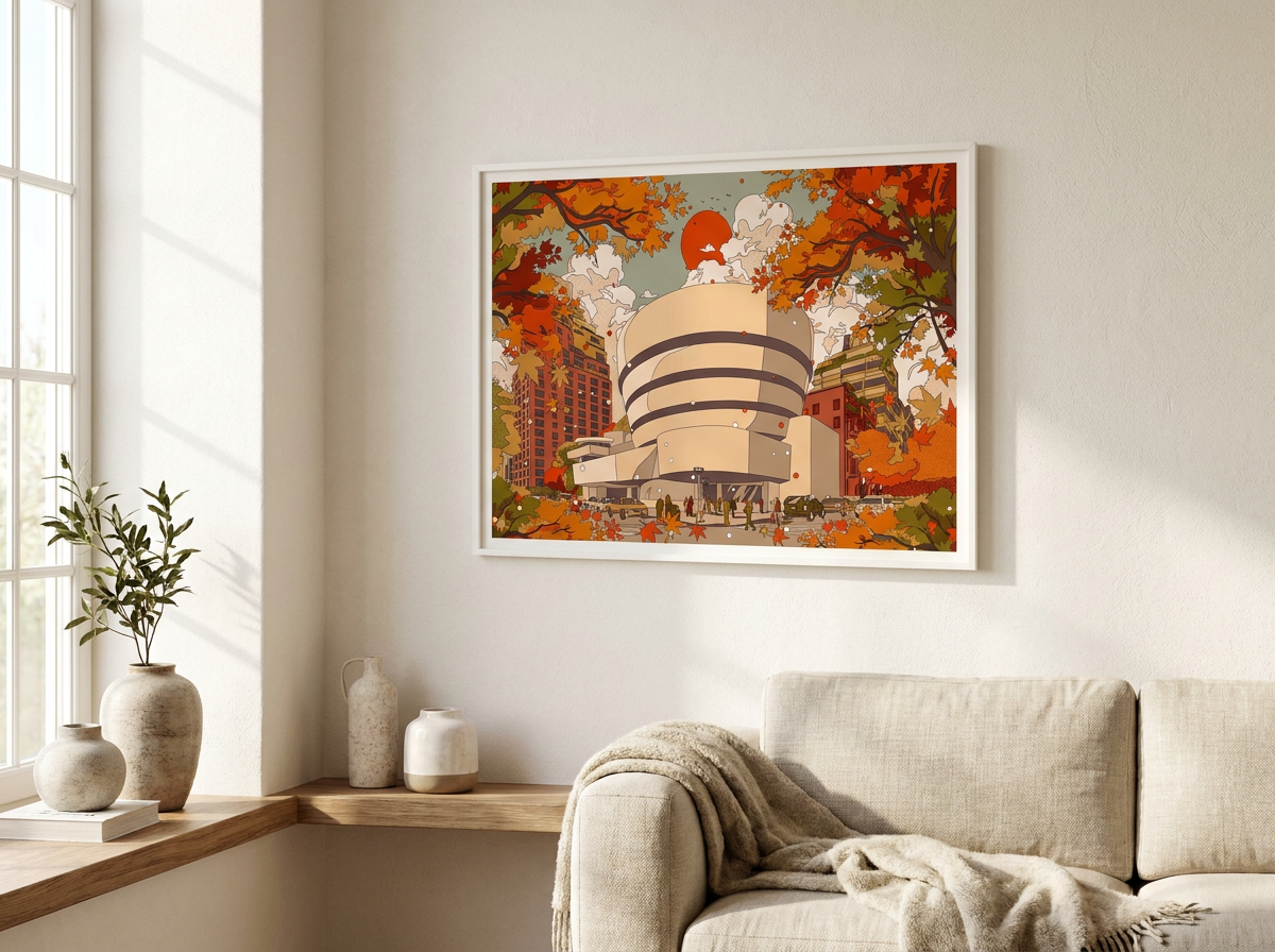 Guggenheim Art Museum Art Print by Mega Asellia | Fine Art Giclée | Matted & Framed Options (Copy)