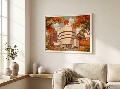 Guggenheim Art Museum Art Print by Mega Asellia | Fine Art Giclée | Matted & Framed Options (Copy)