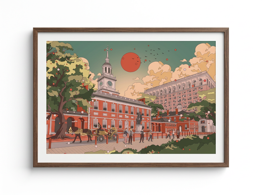 Mega Asellia: Independence Hall Print
