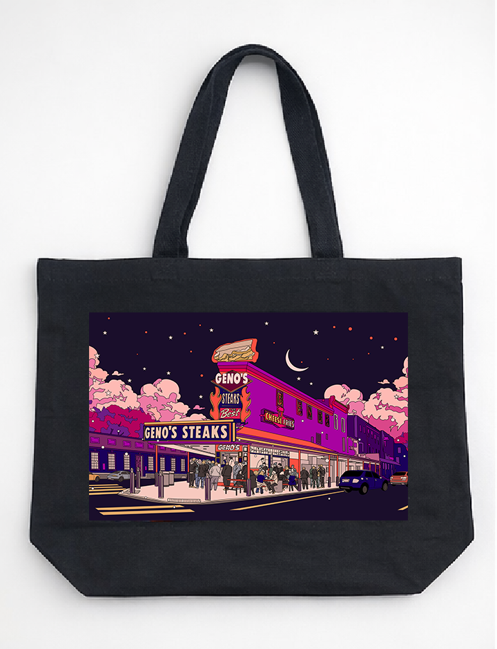 Mega Asellia- Phily Cityscape Tote Bags