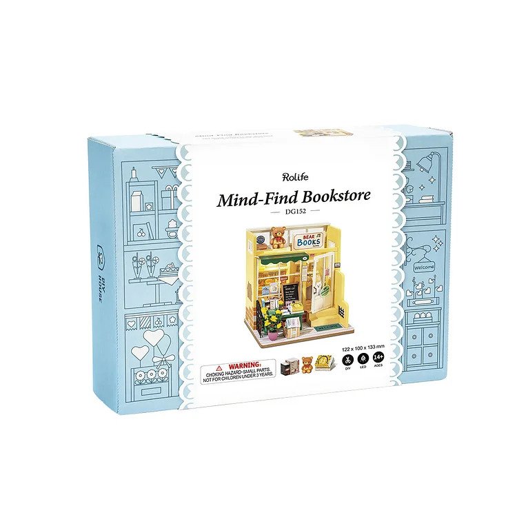 Mind-Find Bookstore DIY Miniature House DG152