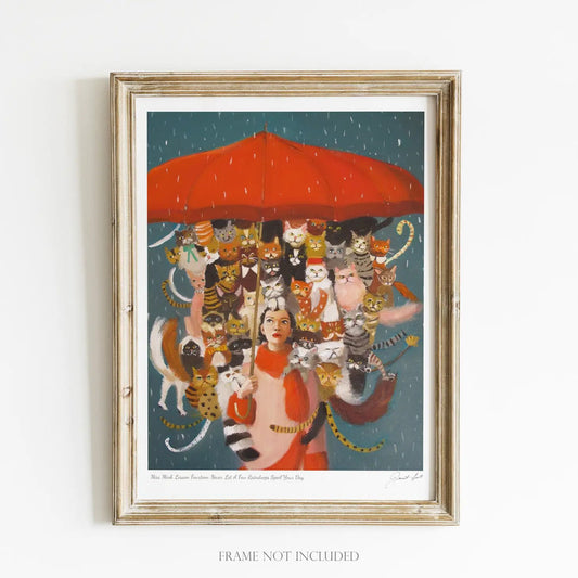 Miss Mink Lesson 14, Open Edition Print by Janet Hill