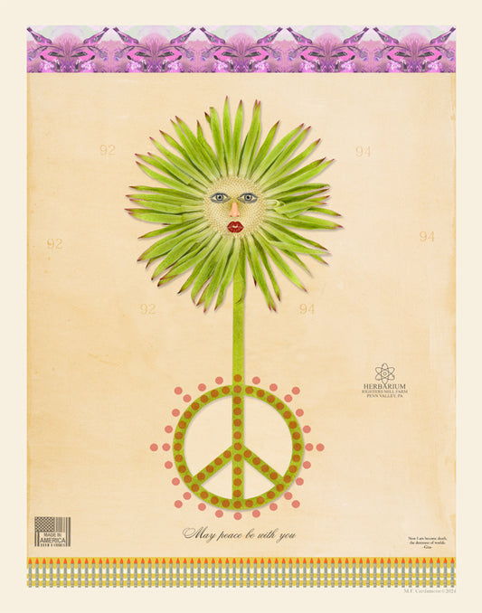 Nuclear Peace Flower, Open Edition Print by MF Cardamone
