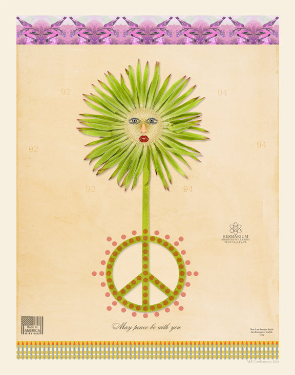 Nuclear Peace Flower, Open Edition Print by MF Cardamone