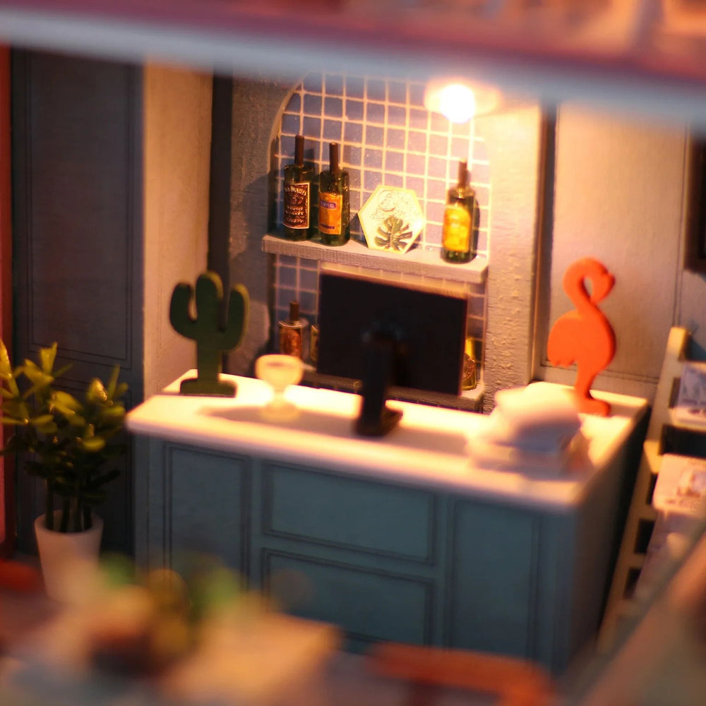Pink Cafe MIN102 DIY Dollhouse Kit