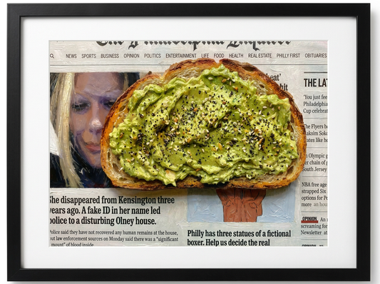 Philly Inquirer Avocado Toast Print | Framed Wall Art | Jedidiah