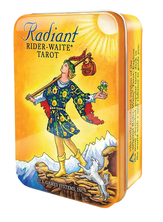 Radiant Rider Waite Tarot Deck in a Tin