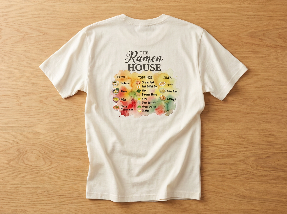 Ramen House T-Shirt | Watercolor Graphic Tee | Food Lover Gift