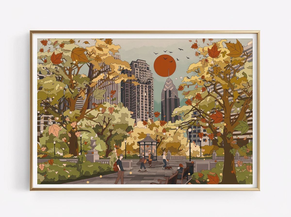 Mega Asellia: Foliage in Rittenhouse Square