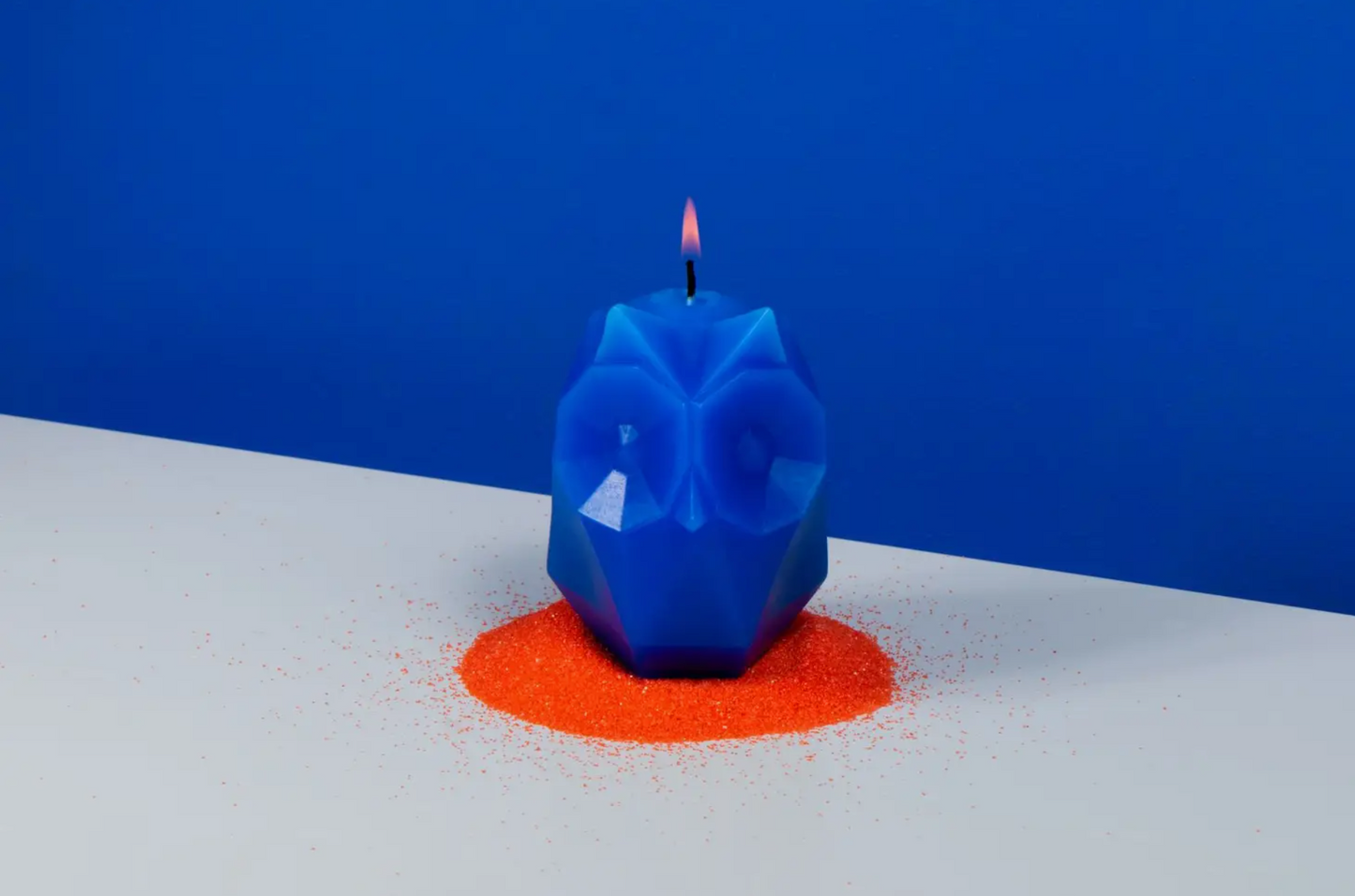 Pyropet Ugla Owl Candle - Electric Blue