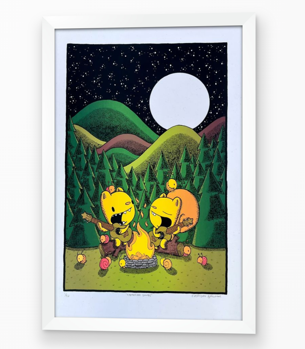 Campfire Songs, Screen Print by everyday balloons