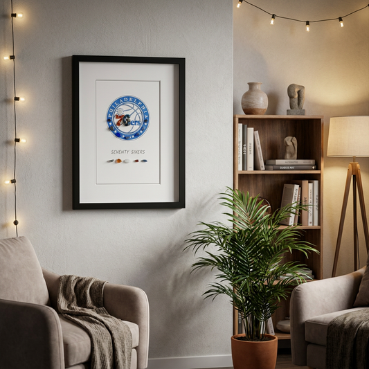 Philly Sport Team-76ers Crystal Art in Frame