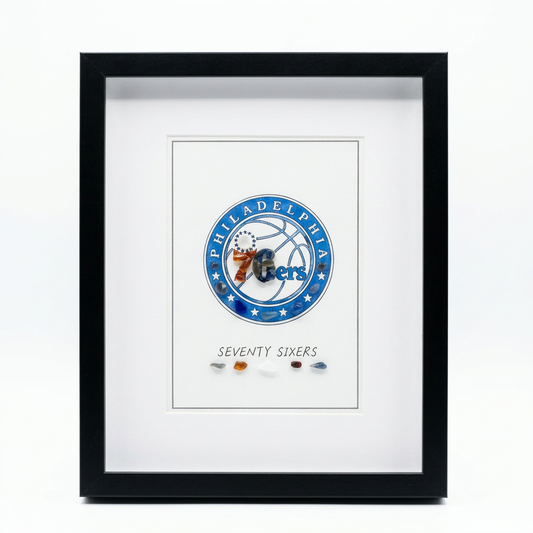 Philly Sport Team-76ers Crystal Art in Frame