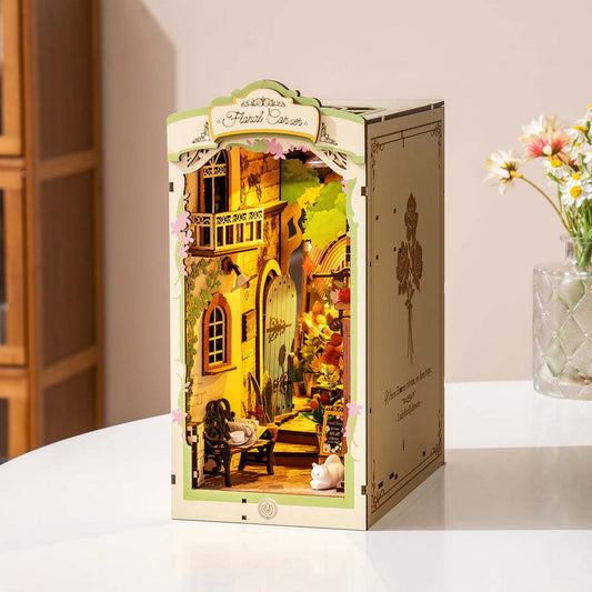 Diy Miniature House Book Nook Kit: Floral Corner