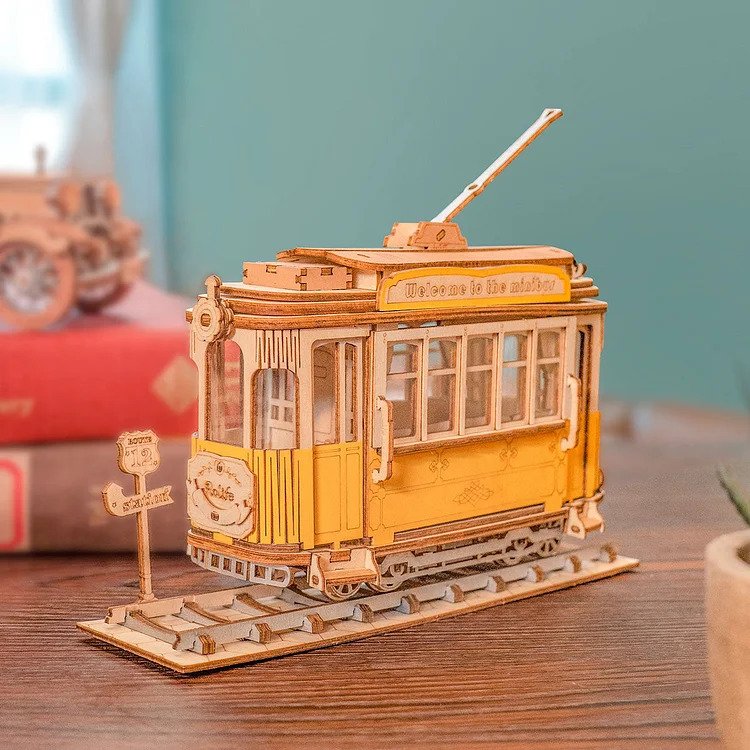 Retro Tramcar 3D Wooden Puzzle TG505