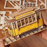 Retro Tramcar 3D Wooden Puzzle TG505