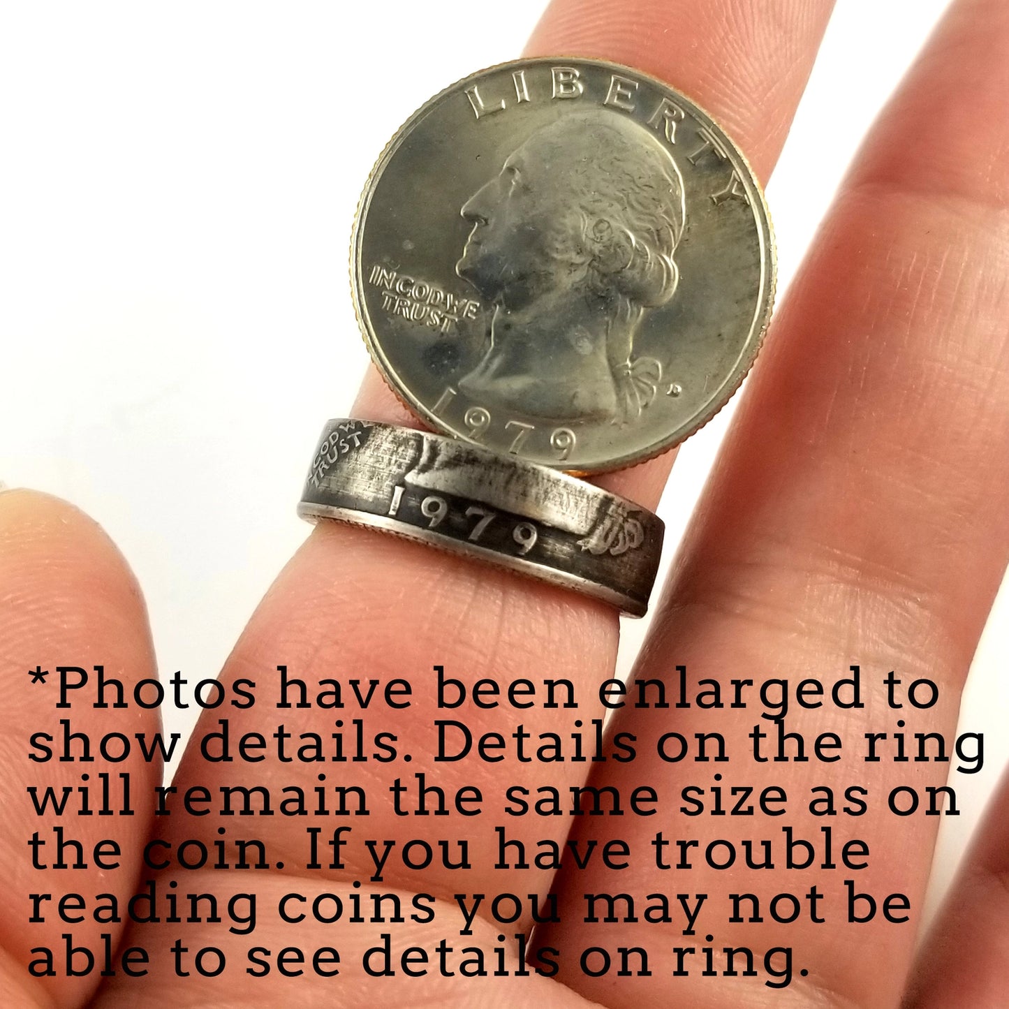 1987 Washington  Quarter Coin Ring