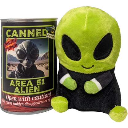 ZGX-51 the Canned Area 51 Alien Stuffed Animal Plush w/Funny Jokes