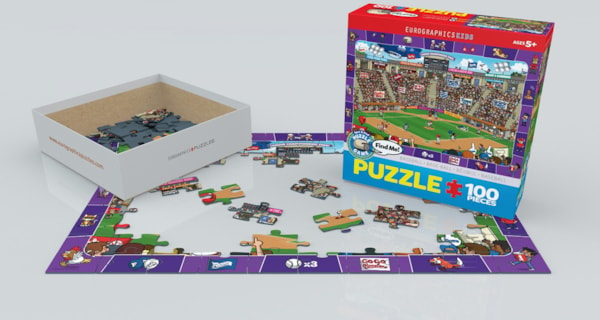 Kids Baseball 100 Piece Jigsaw Puzzle