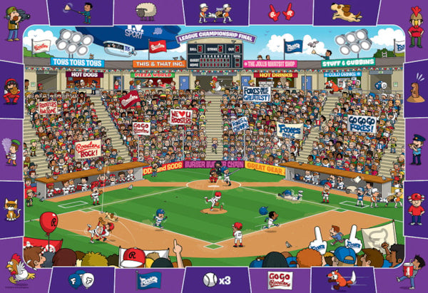 Kids Baseball 100 Piece Jigsaw Puzzle
