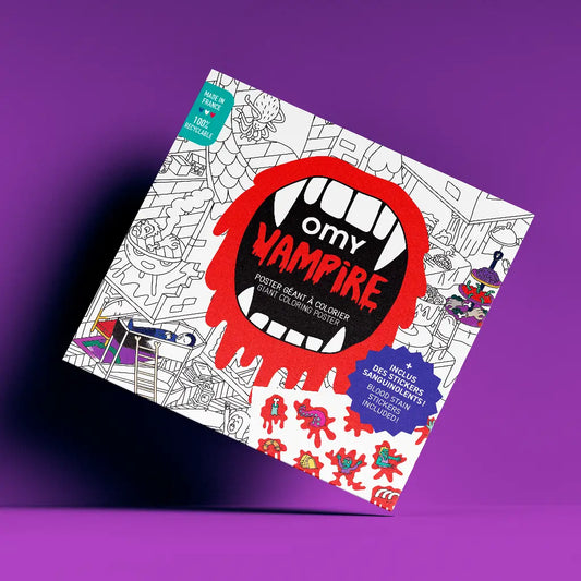 OMY Vampire Giant Poster with Stickers - Ideal For Halloween!