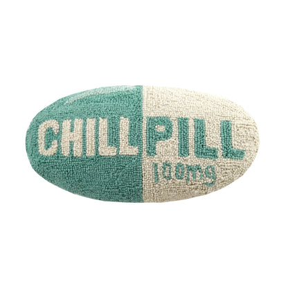 Chill Pill Hook Pillow Blue and Pink color