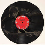 Bob Dylan 12 Inch Black Vinyl Lp Laser Etched Wall Art.