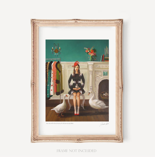 At the Ursula Academy...Leda Lake, Open Edition Print by Janet Hill