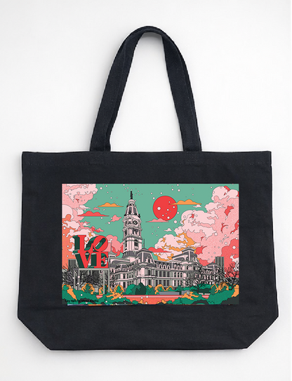 Mega Asellia- Phily Cityscape Tote Bags