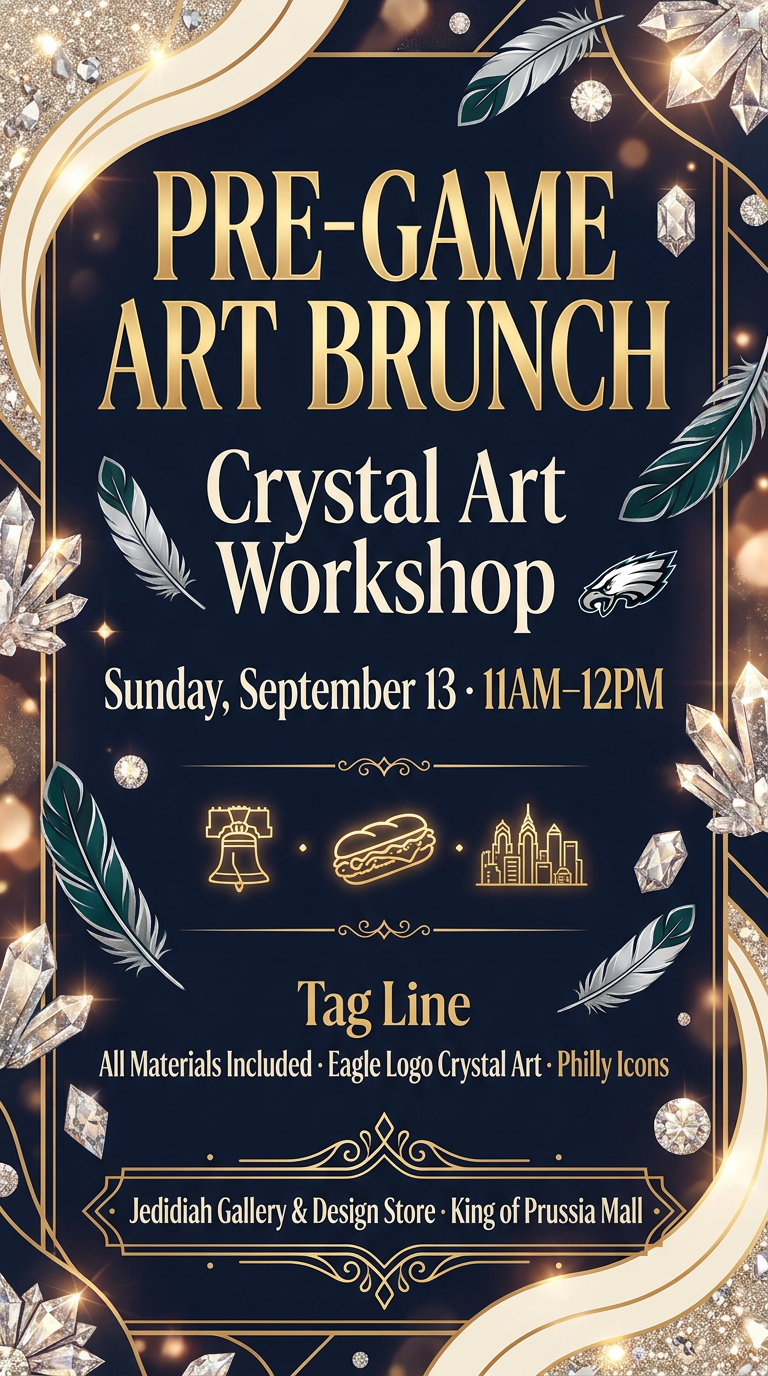 Crystal Art Pre-Game Art Brunch — Sunday, September 13 | 11AM–12PM