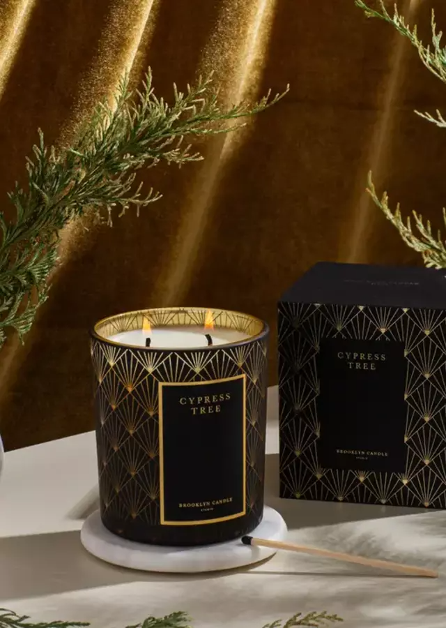 Cypress Tree Holiday Candle