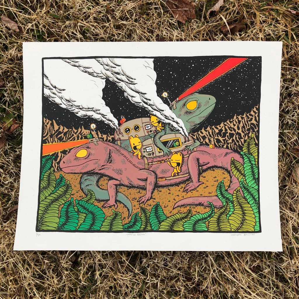 Reptile Recon, Screen Print by everyday balloons