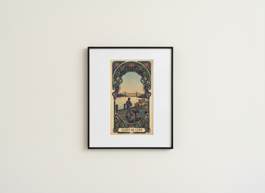 Philly Tarot Card Prints Framed - Eight of Cups