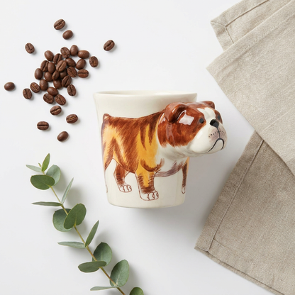English Bulldog Hand-Painted Ceramic Mug