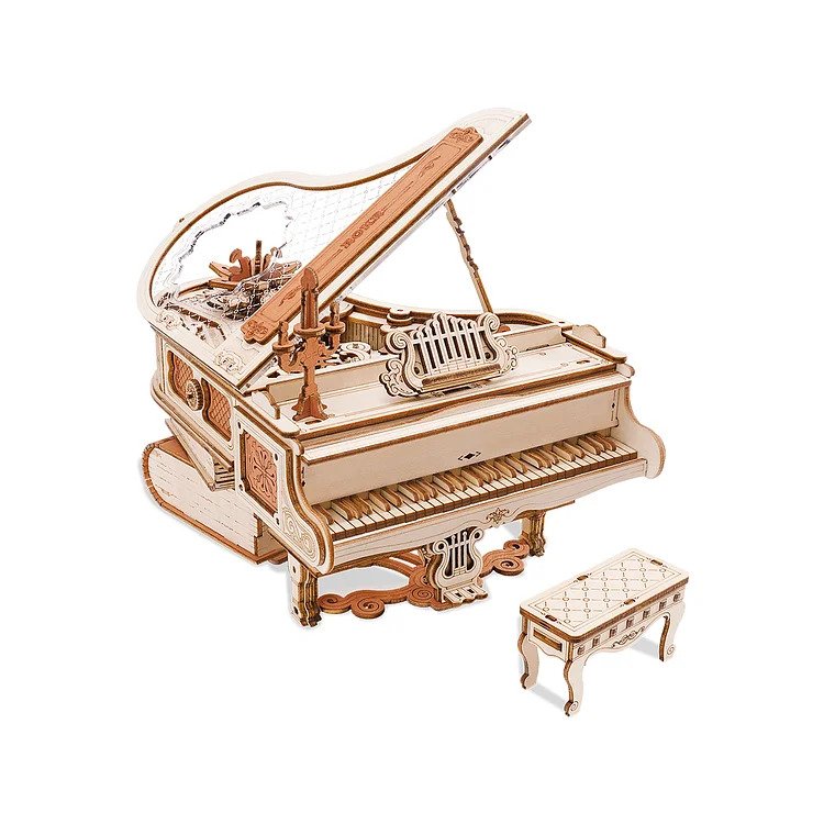 Magic Piano Mechanical Music Box 3D Wooden Puzzle AMK81