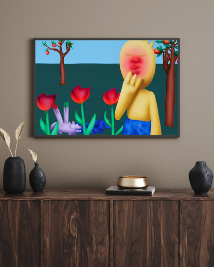 Josias Figueirido- Piri the Dreamer and Flying Coyote in the Garden #8