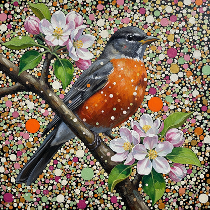 Northeastern American Birds & Flowers Prints Spring Vibes